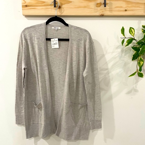 Madewell Bradley Cardigan Sweater Heather Ice XS - Picture 4 of 7
